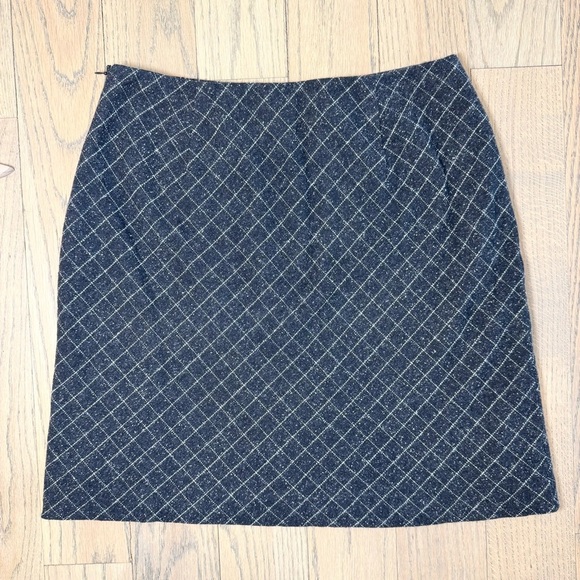 Ann Taylor Women’s Vintage Wool Silk Blend Argyle Flare Lined Mini Skirt Size 10 - Picture 6 of 10